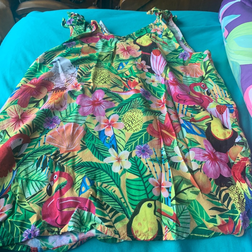 Tropical colorful girls top